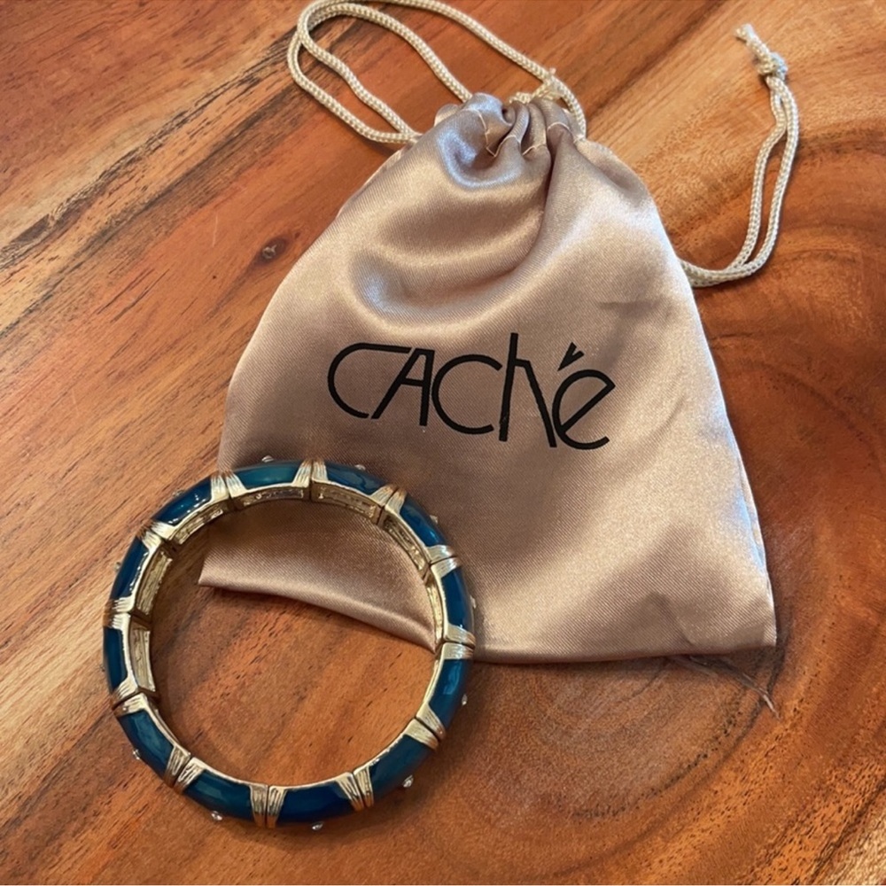 Cache Teal Stretch Bangle Bracelet - image 4